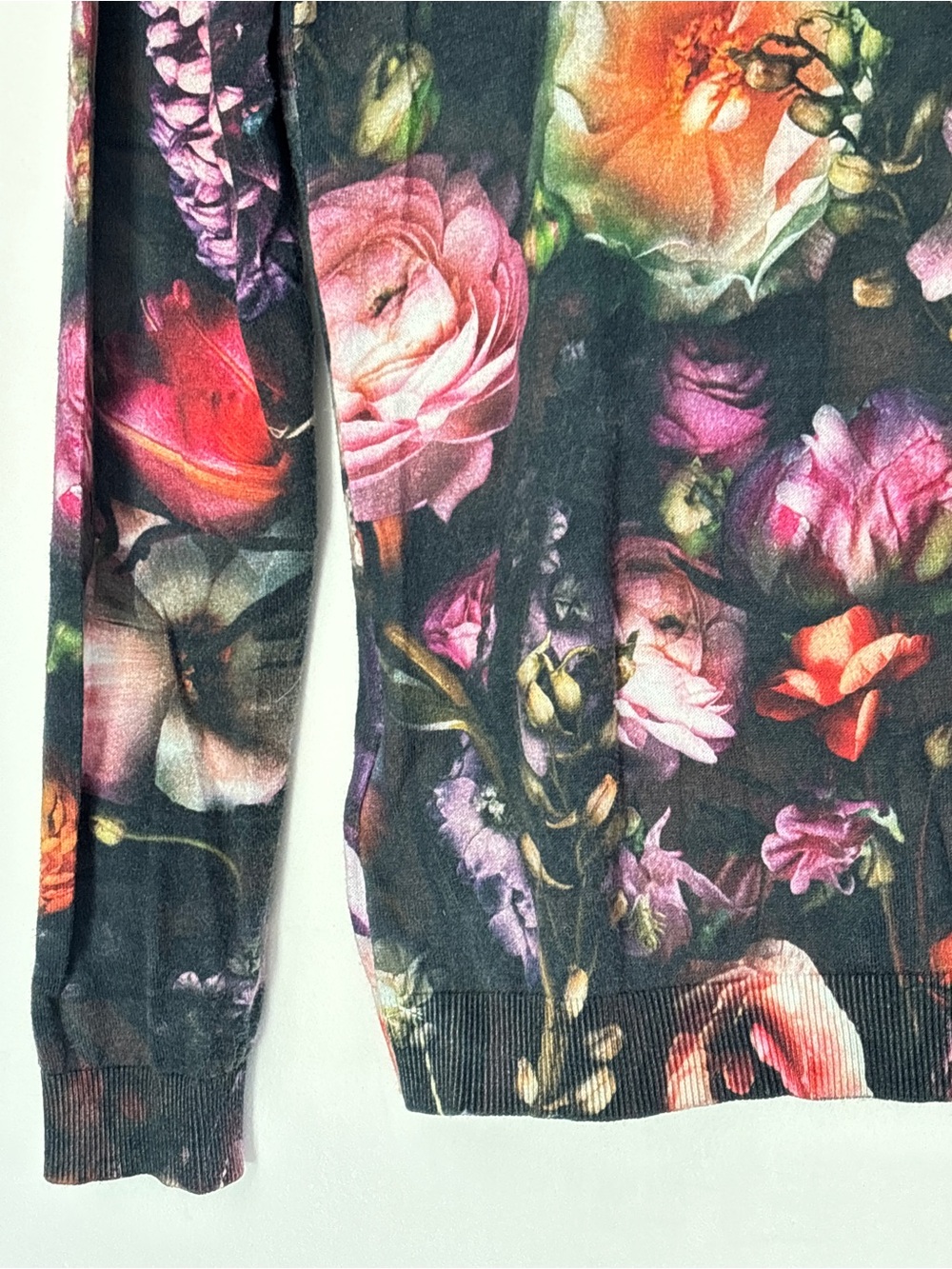 TED BAKER London Women Noline Shadow Floral Print Sweater Eu3 Fits Small/Medium - Picture 13 of 16